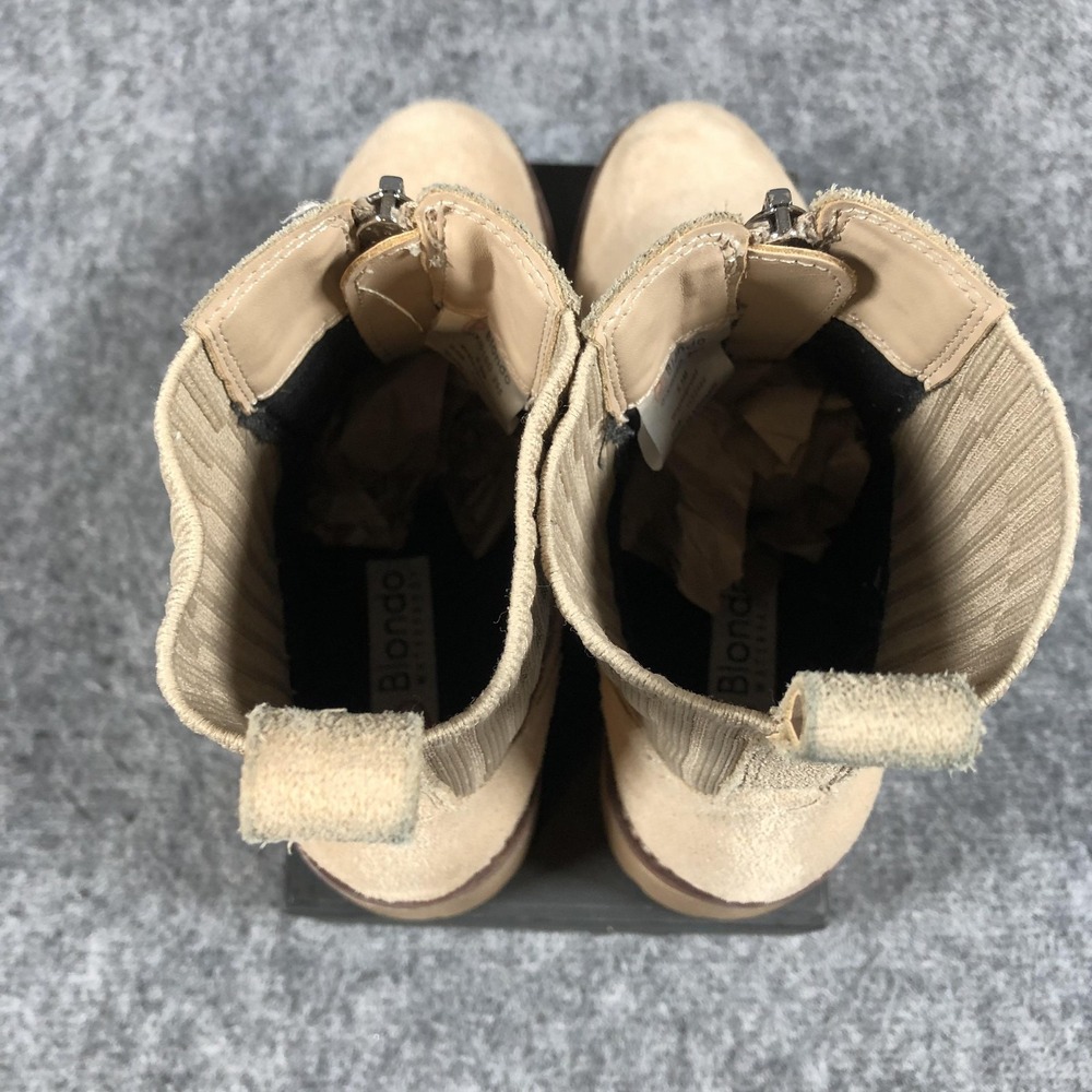 Blondo Waterproof Chelsea Booties Womens 8.5‎ M Beige Suede Lug Sole Ankle - Picture 9 of 16